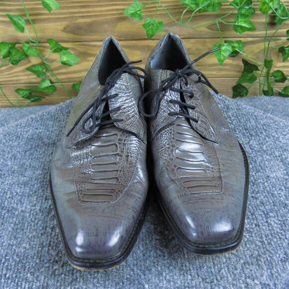 Stacy‎ Adams Men's Derby Oxfords Gray Leather Size 10.5 Medium Gently Used 2025 - Picture 2 of 7